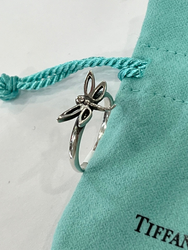 TIFFANY &amp; CO. STERLING SILVER DRAGONFLY RING