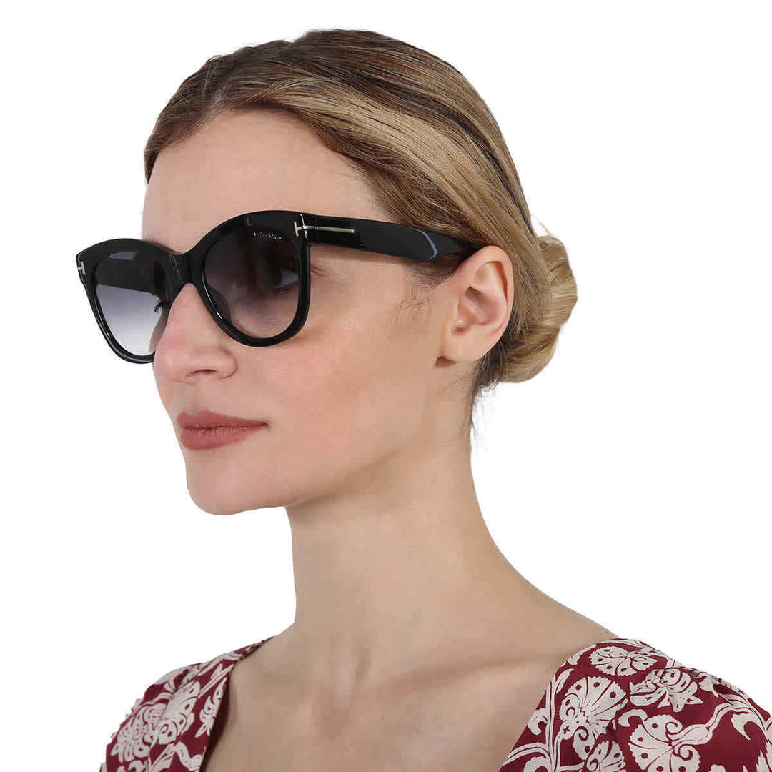 TOM FORD FT0870 WALLACE GRADIENT BLACK SMOKE SUNGLASSES