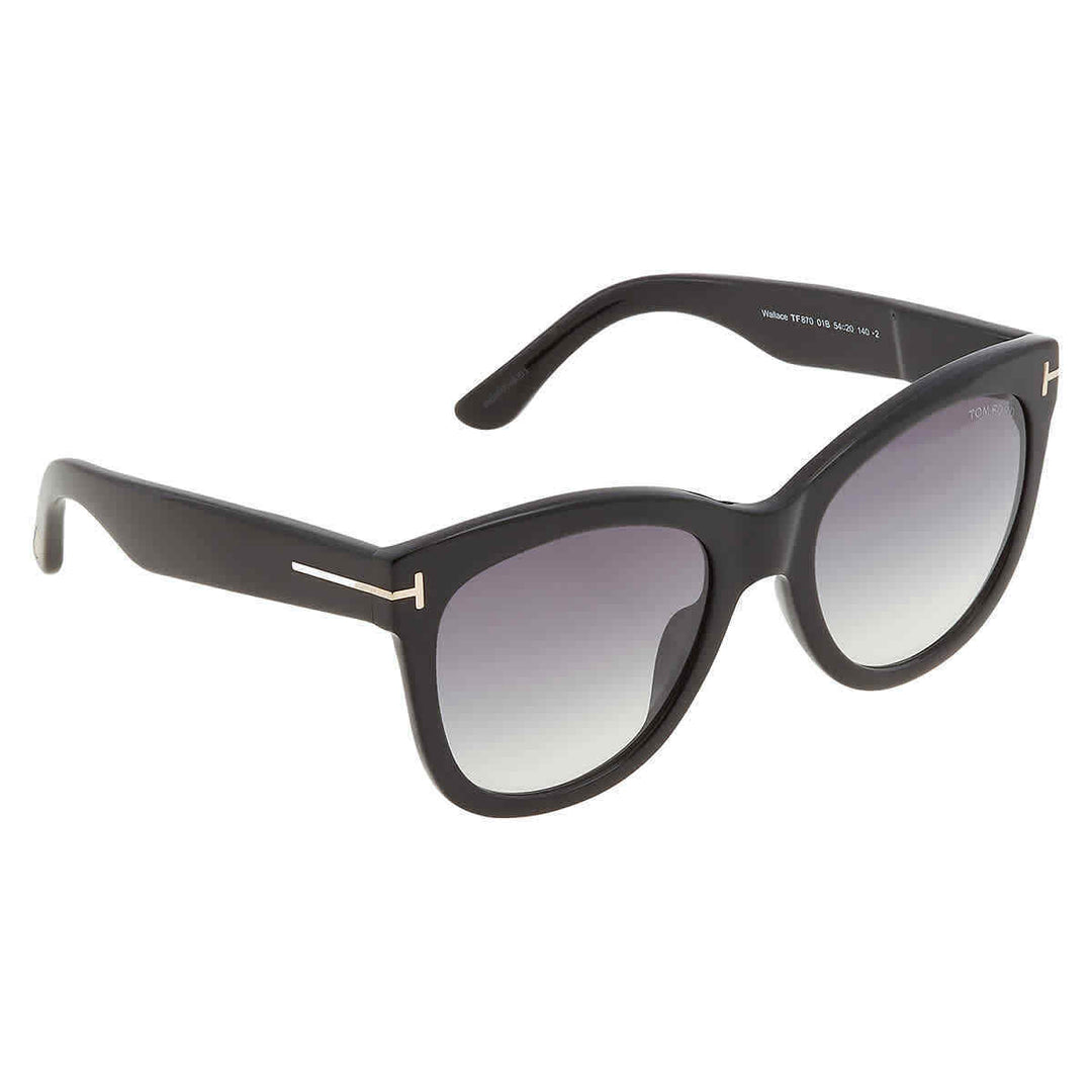 TOM FORD FT0870 WALLACE GRADIENT BLACK SMOKE SUNGLASSES