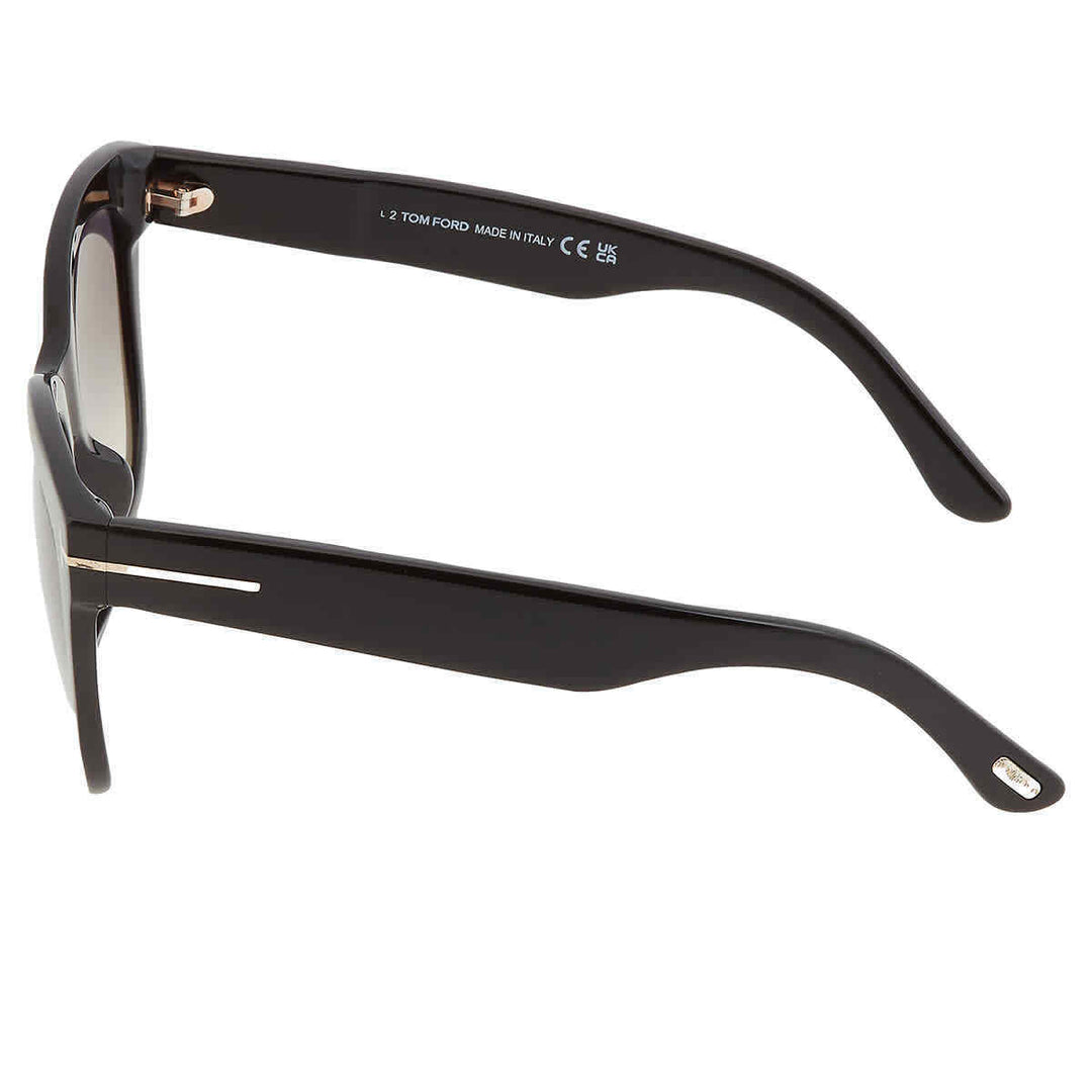 TOM FORD FT0870 WALLACE GRADIENT BLACK SMOKE SUNGLASSES