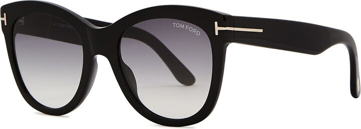 TOM FORD FT0870 WALLACE GRADIENT BLACK SMOKE SUNGLASSES