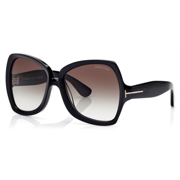 TOM FORD TF1222 01B JERRY BUTTERFLY OVERSIZED ACETATE SUNGLASSES