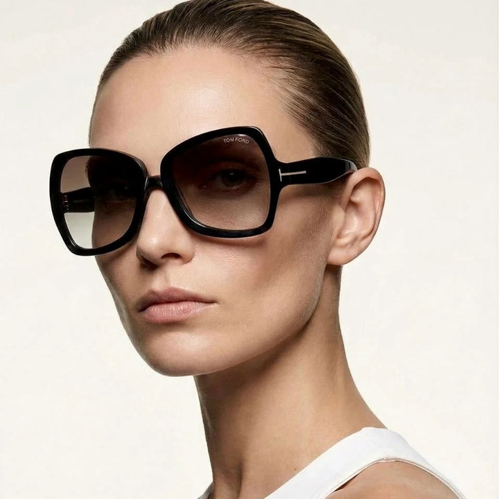 TOM FORD TF1222 01B JERRY BUTTERFLY OVERSIZED ACETATE SUNGLASSES
