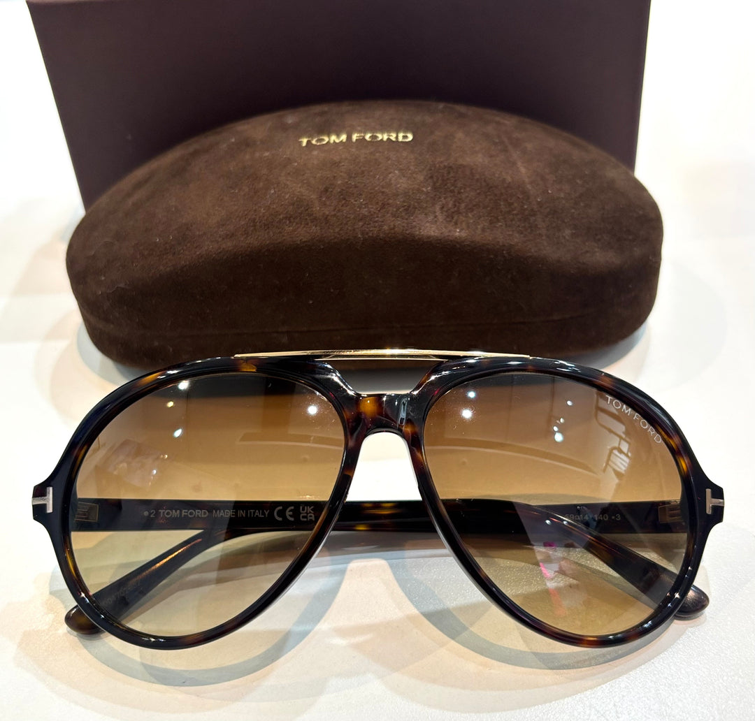 TOM FORD AALTO TF1210-52F AVIATOR SUNGLASSES