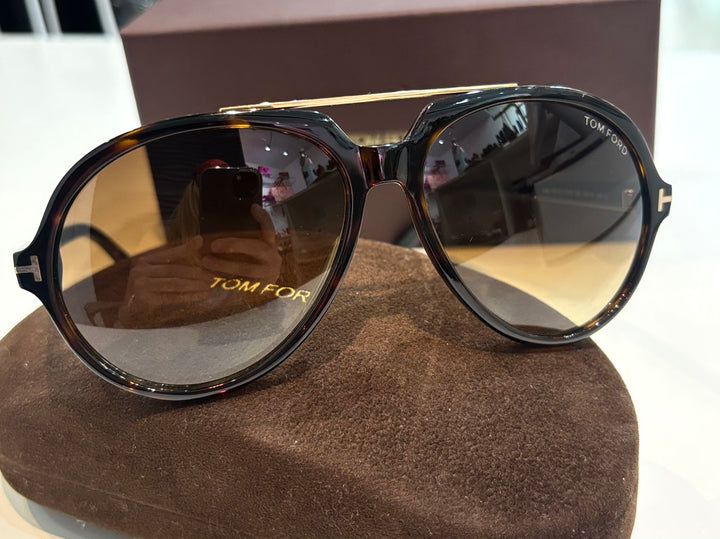 TOM FORD AALTO TF1210-52F AVIATOR SUNGLASSES
