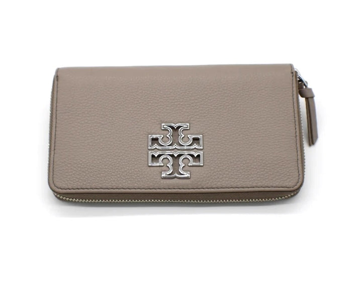 TORY BURCH BRITTEN ZIP AROUND CONTINENTAL LEATHER WALLET