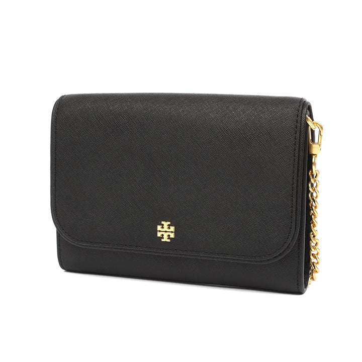 TORY BURCH EMERSON SAFFIANO LEATHER WALLET ON A CHAIN