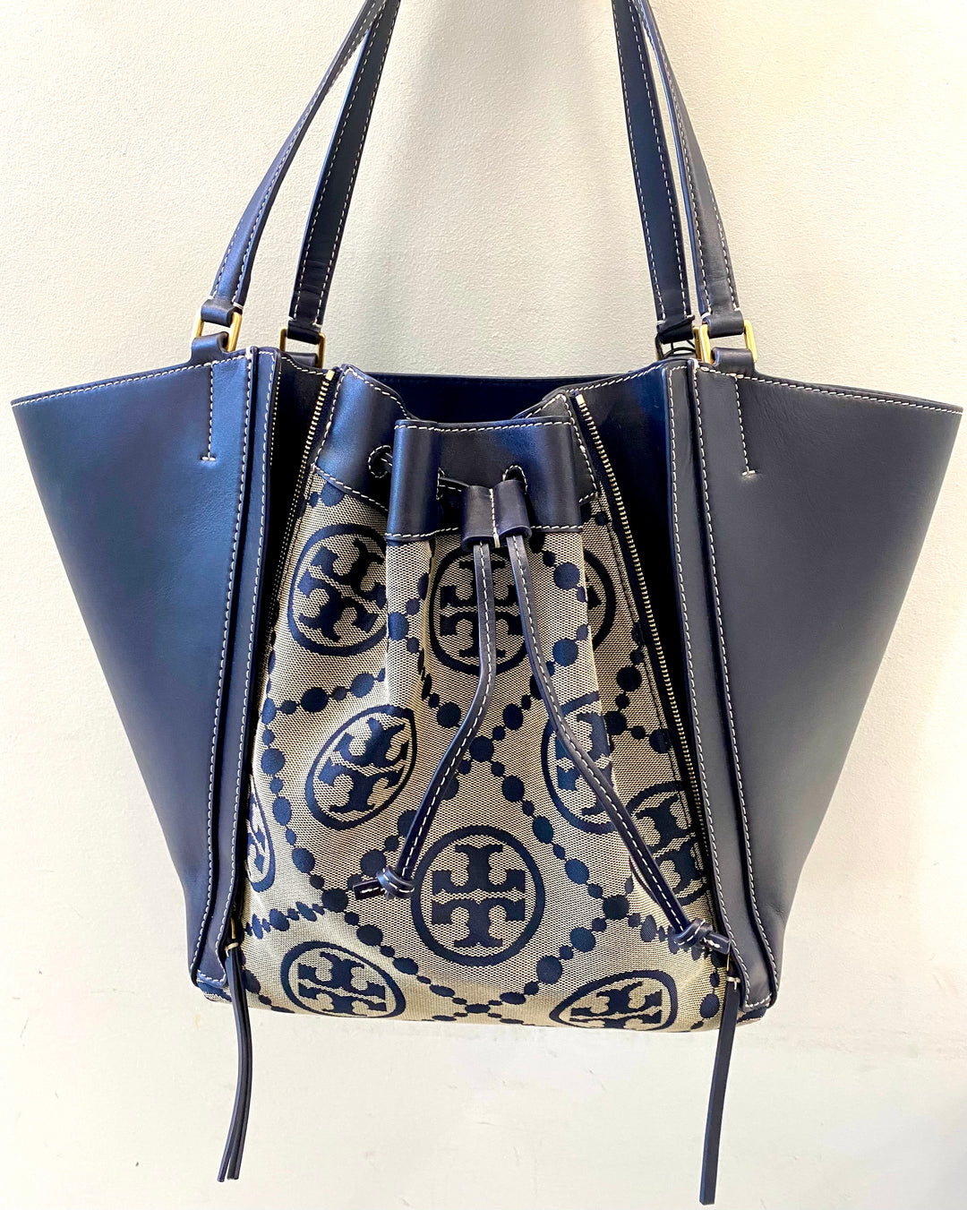 TORY BURCH McGRAW T-MONOGRAM DRAGONFLY TOTE BAG