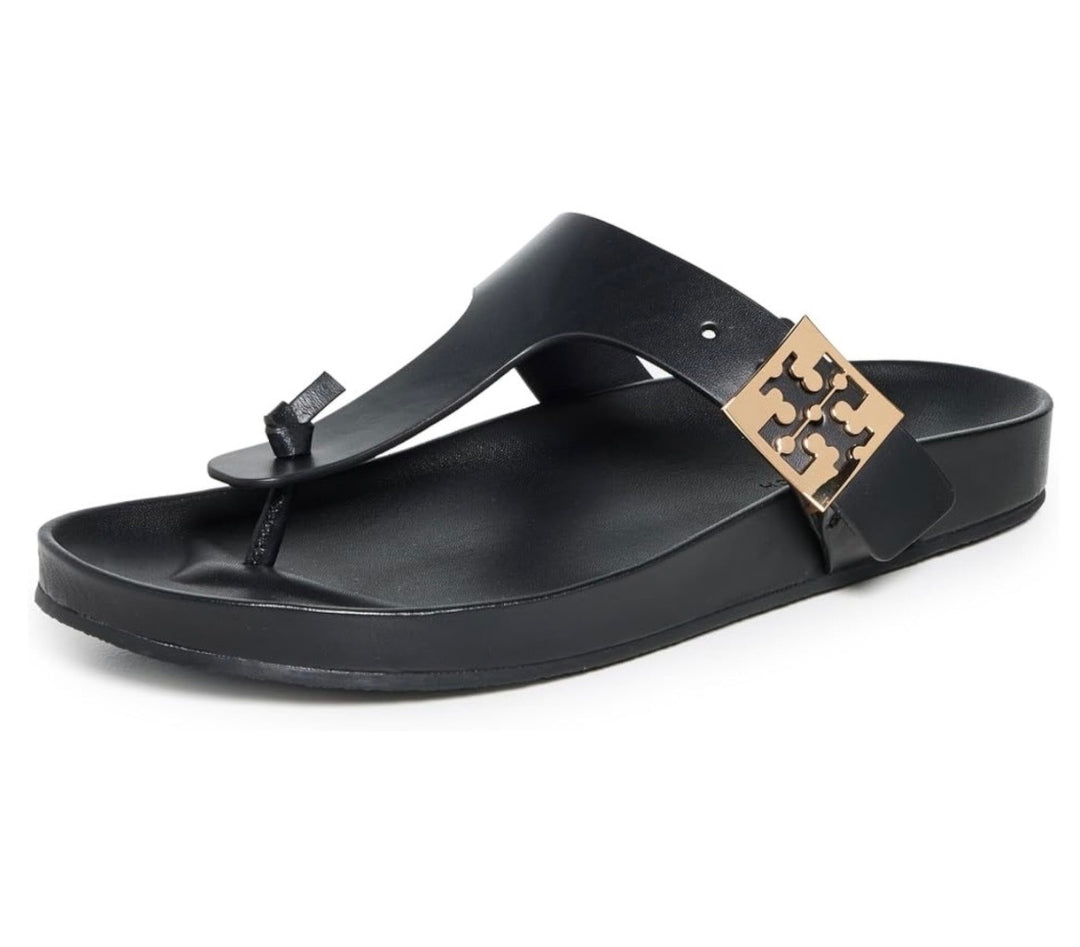 TORY BURCH MELLOW LEATHER THOMG SANDAL MULES