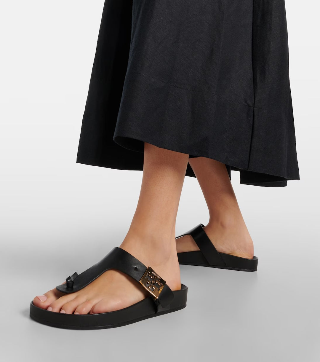 TORY BURCH MELLOW LEATHER THOMG SANDAL MULES