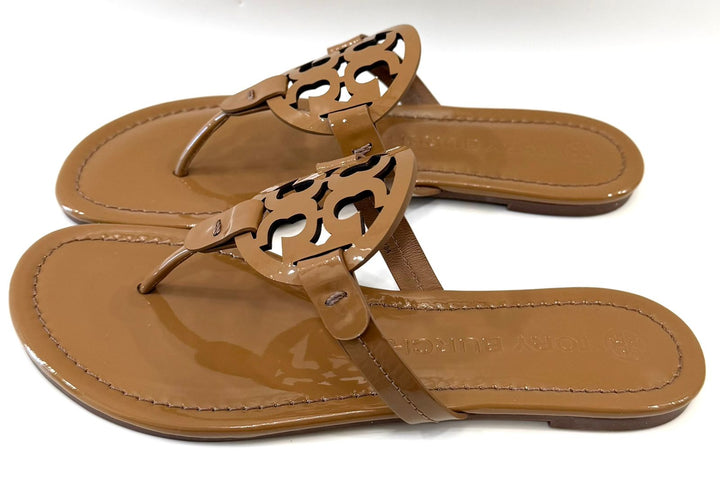 TORY BURCH SHINY PATENT MILLER MULES