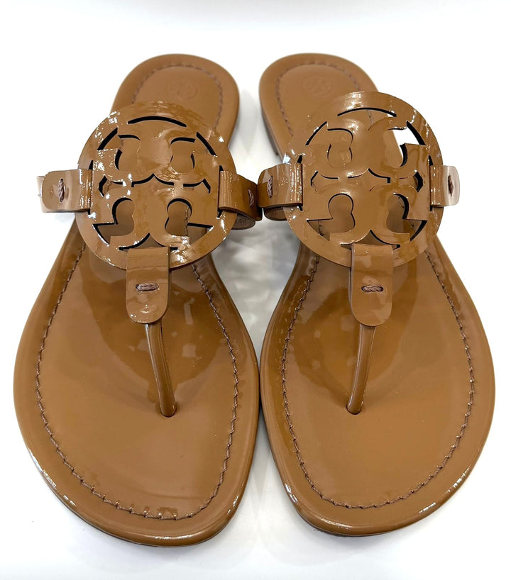 TORY BURCH SHINY PATENT MILLER MULES