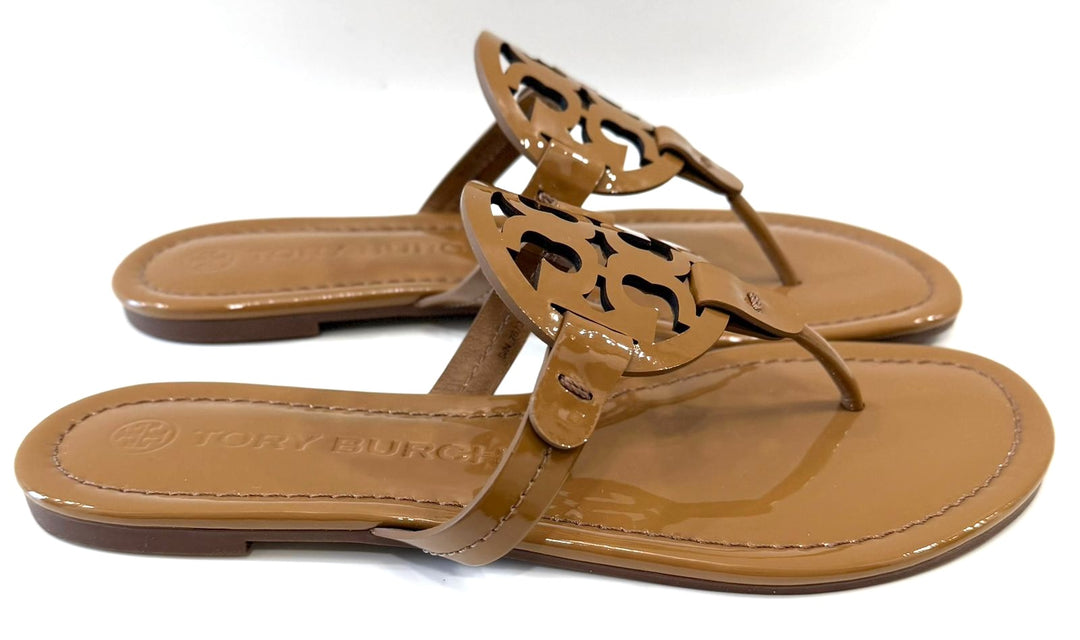 TORY BURCH SHINY PATENT MILLER MULES