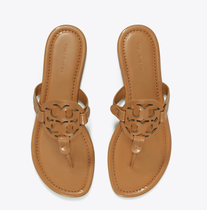 TORY BURCH SHINY PATENT MILLER MULES