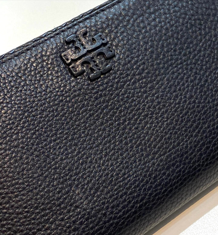 TORY BURCH TAYLOR ZIP-AROUND CONTINENTAL LEATHER WALLET