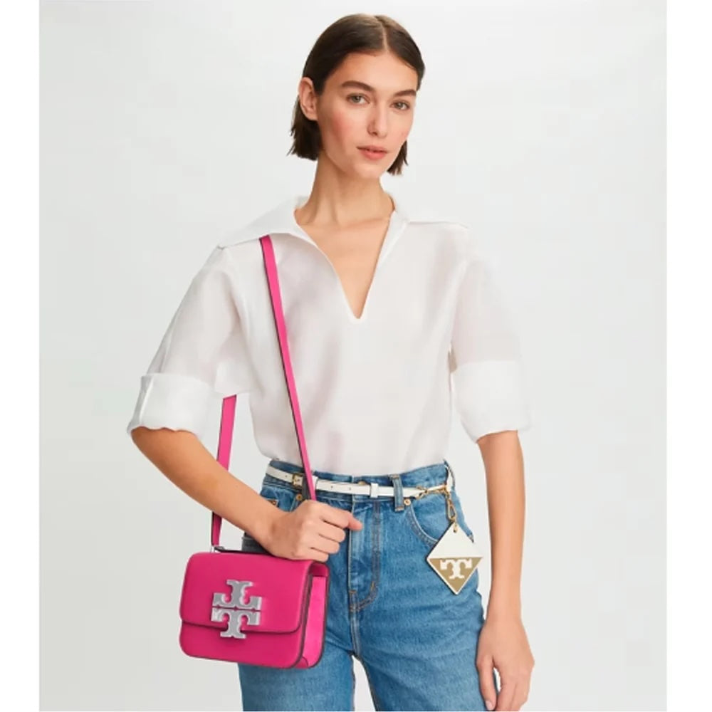 TORY BURCH ELEANOR SMALL CONVERTIBLE GRAINED CALFSKIN BAG