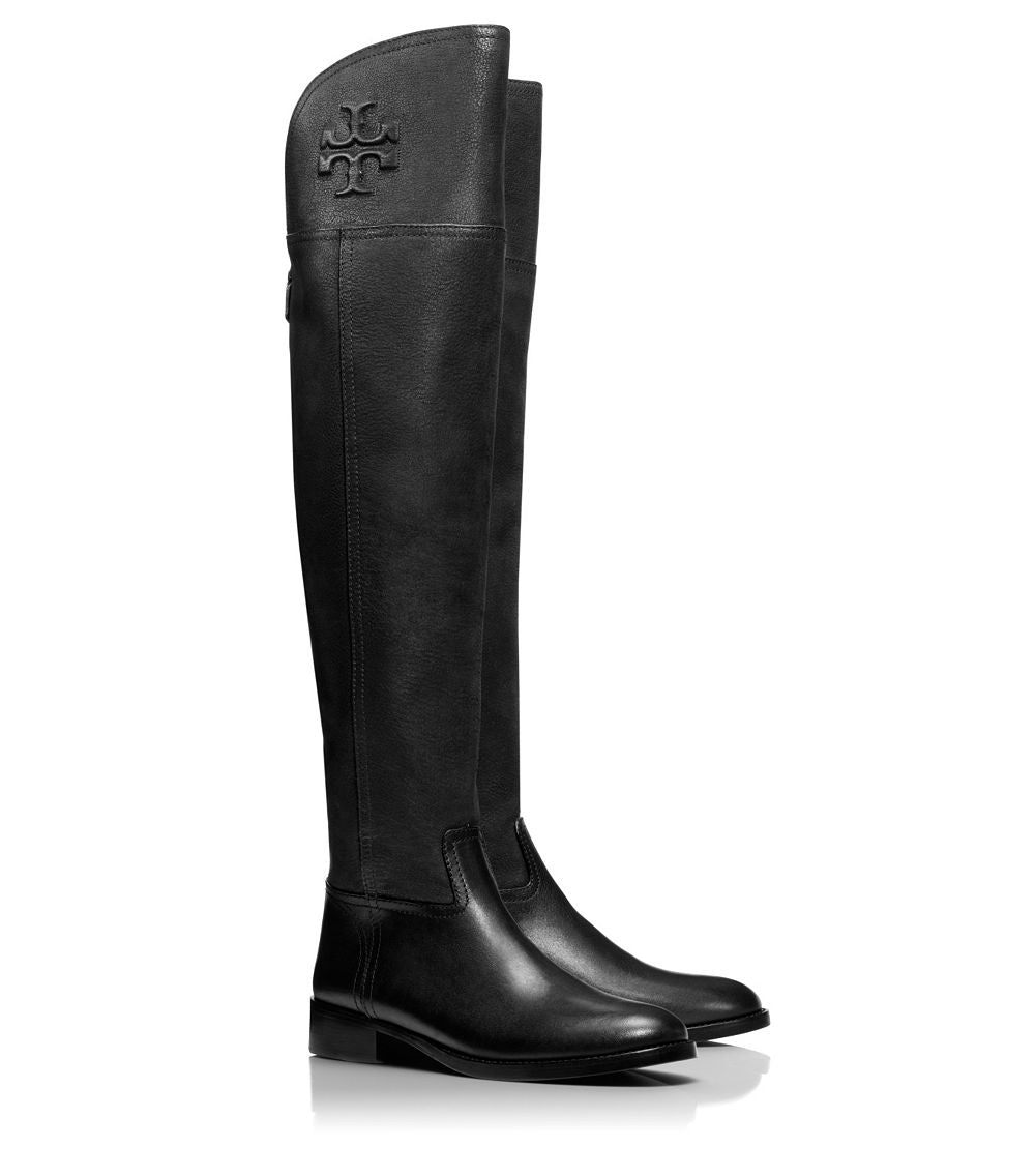 TORY BURCH SIMONE OVER KNEE LEATHER BOOTS