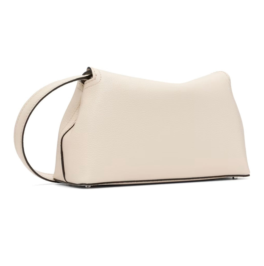 TOTEME T-LOCK GRAINED CALFSKIN LEATHER SHOULDER BAG