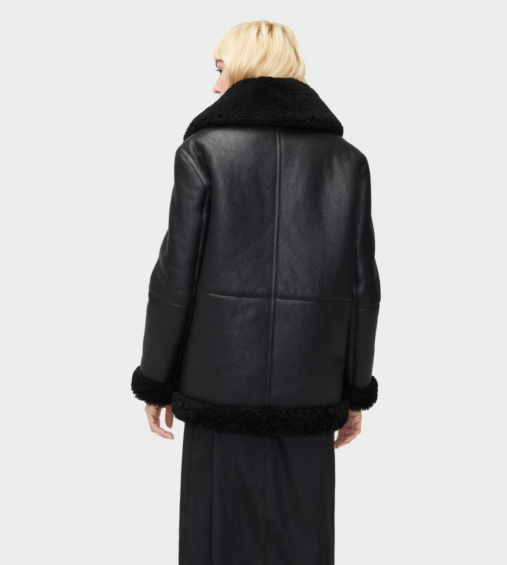 UGG ARRABELLA SHEARLING MOTO LEATHER JACKET