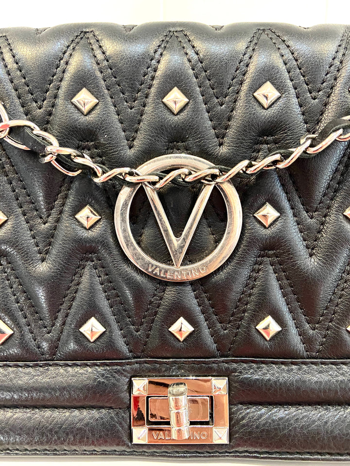 VALENTINO ALICE D LEATHER SHOULDER BAG