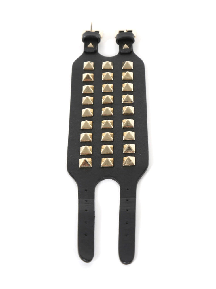 VALENTINO GARAVANI ROCKSTUD WIDE LEATHER BRACELET