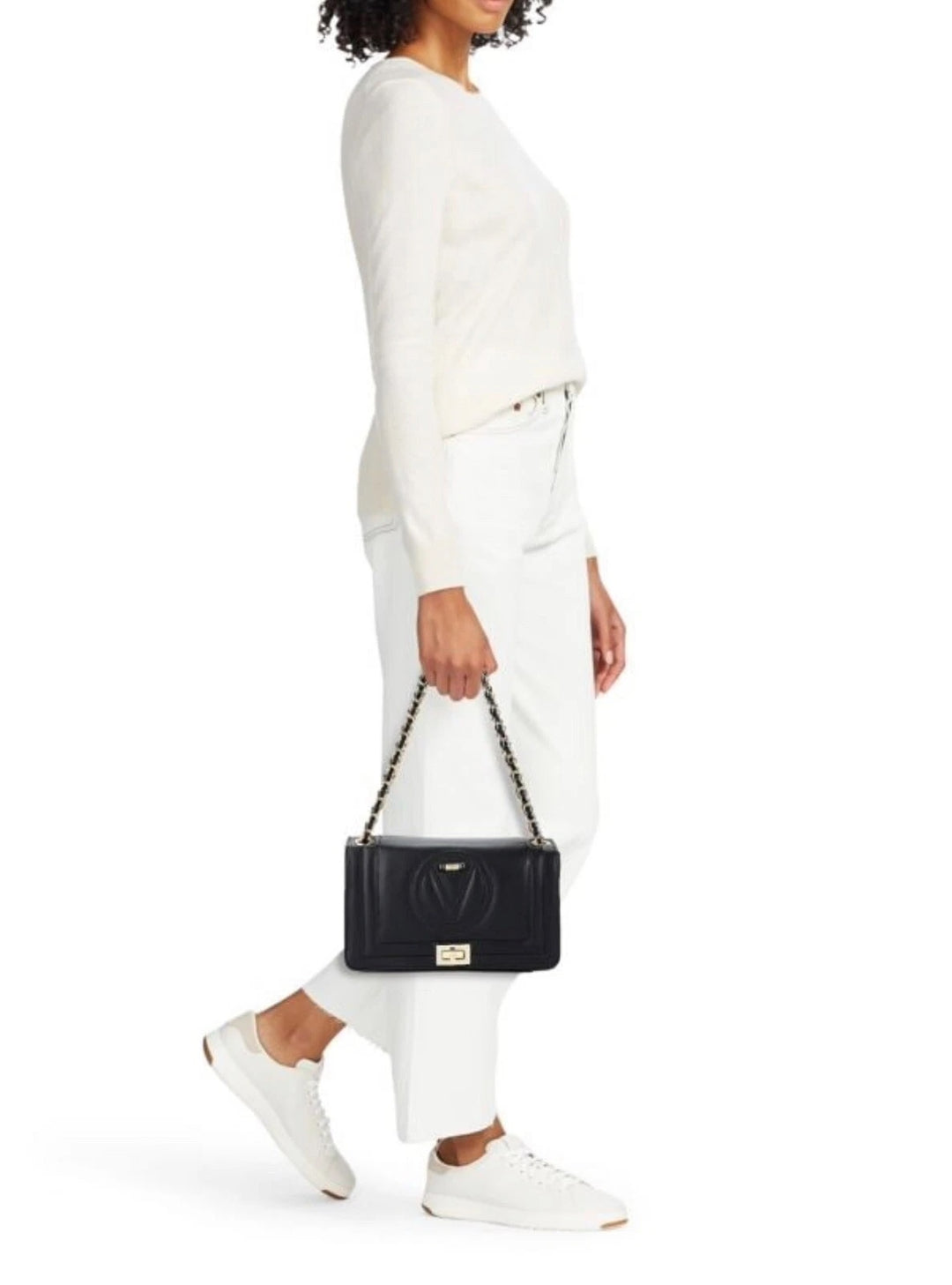 MARIO VALENTINO BELLA DIAMOND LEATHER CROSSBODY BAG