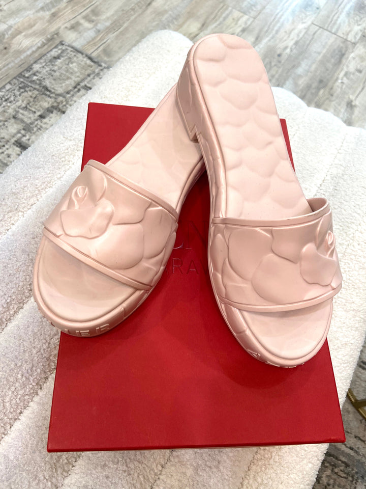 VALENTINO GARAVANI PINK 03 ROSE EDITION ATELIER HEELED SANDALS