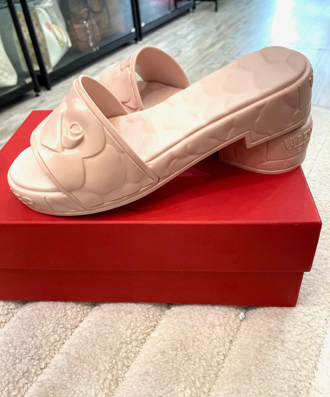 VALENTINO GARAVANI PINK 03 ROSE EDITION ATELIER HEELED SANDALS
