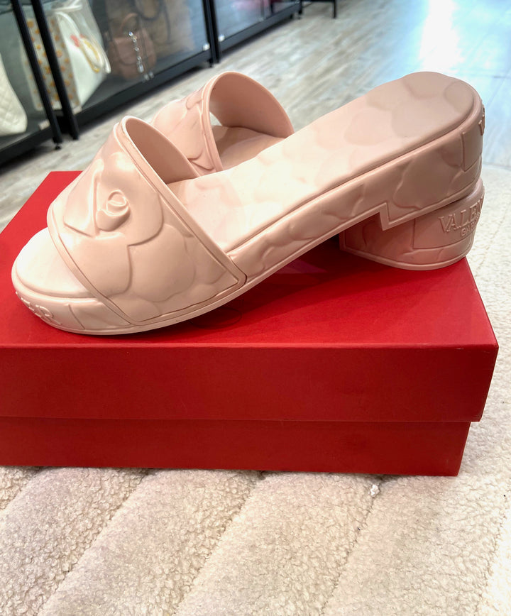 VALENTINO GARAVANI PINK 03 ROSE EDITION ATELIER HEELED SANDALS