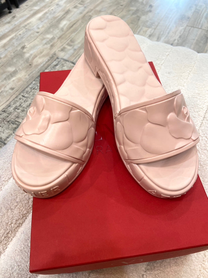 VALENTINO GARAVANI PINK 03 ROSE EDITION ATELIER HEELED SANDALS