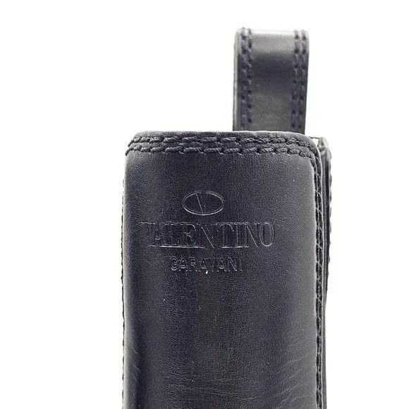 VALENTINO GARAVANI CALFSKIN LEATHER TRACKSTUD BOOTS