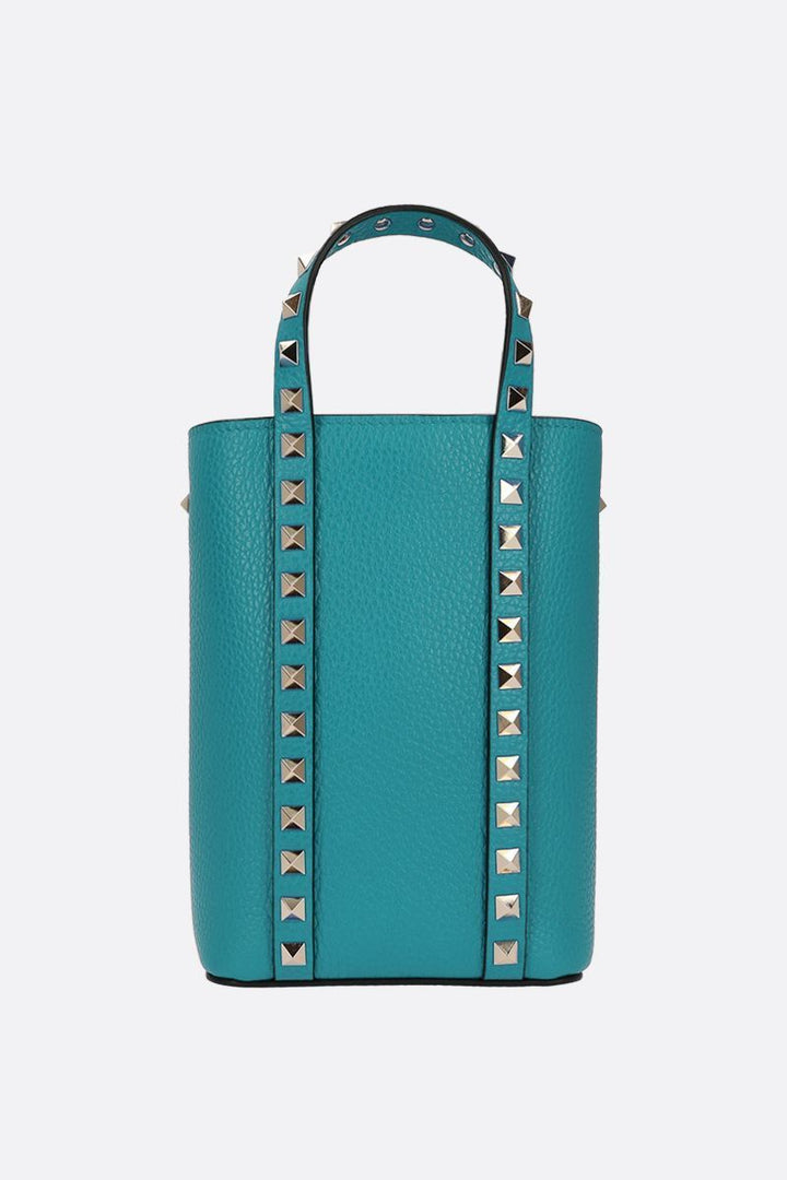 VALENTINO GARAVANI ROCKSTUD LEATHER TOTE BAG