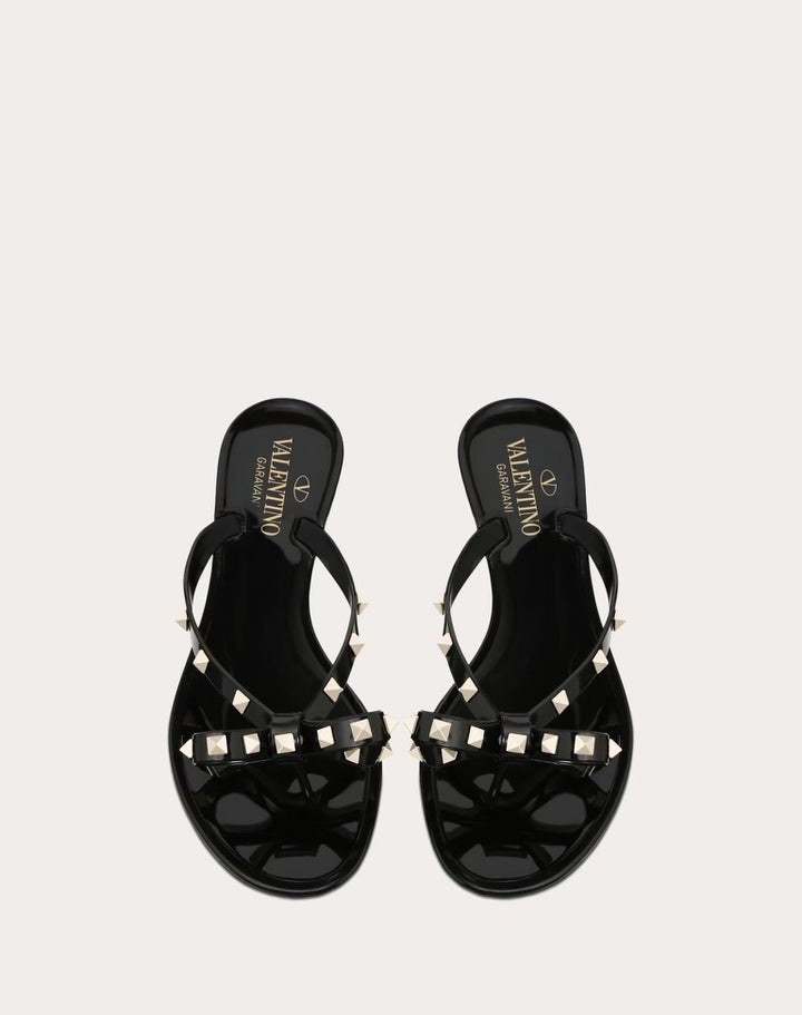 VALENTINO GARAVANI ROCKSTUD THONG SLIDE SANDALS