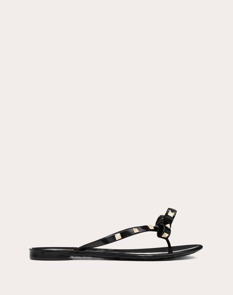 VALENTINO GARAVANI ROCKSTUD THONG SLIDE SANDALS