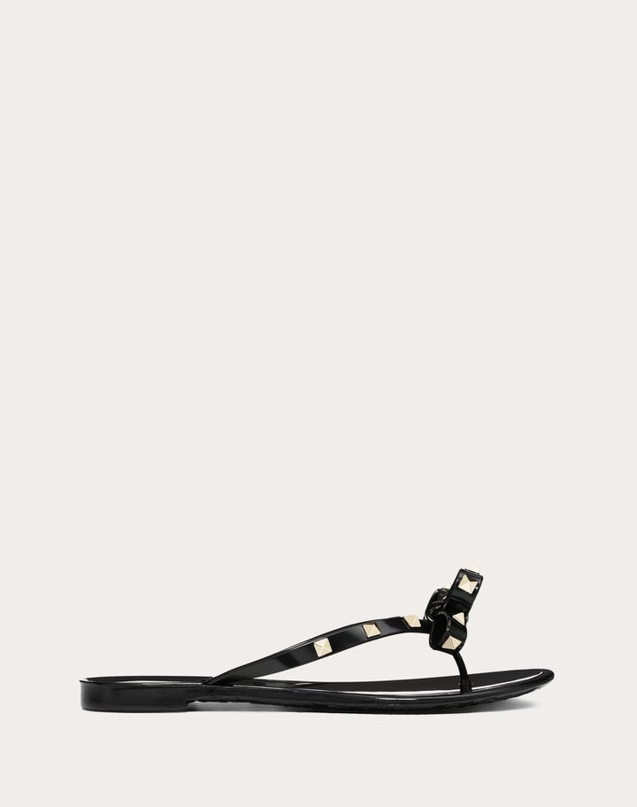 VALENTINO GARAVANI ROCKSTUD THONG SLIDE SANDALS