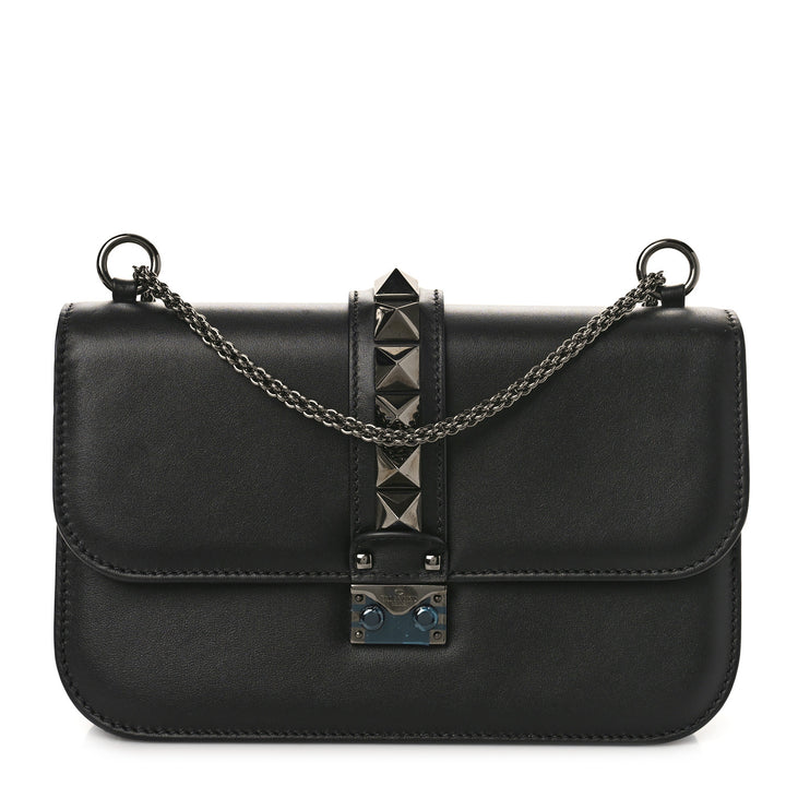 VALENTINO GARAVANI VITELLO GLAM CALFSKIN ROCKSTUD FLAP BAG