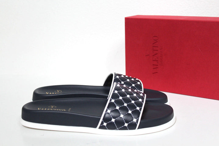 VALENTINO GARAVANI ROCKSTUD SLIDE SANDALS