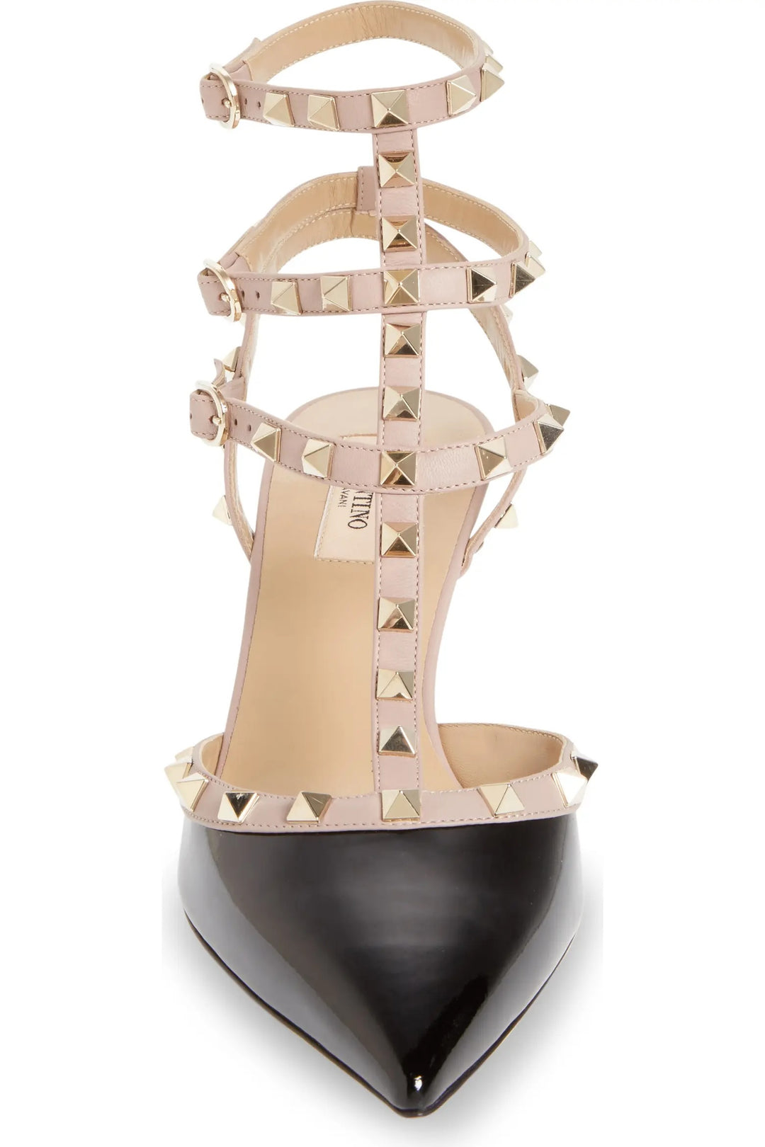 VALENTINO GARAVANI ROCKSTUD CAGED 65MM ANKLE STRAP PUMPS