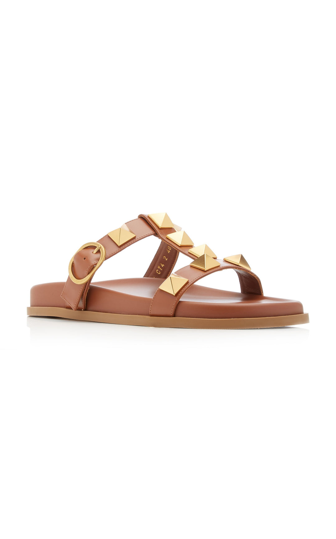 VALENTINO GARAVANI ROMAN STUD CALFSKIN LEATHER MULES
