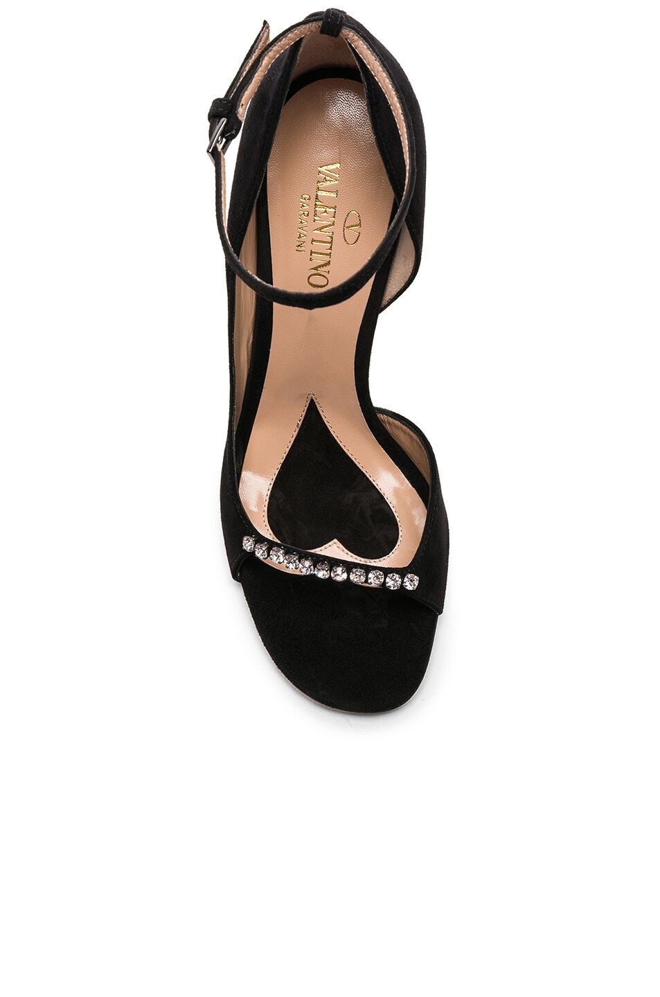 VALENTINO GARAVANI CRYSTAL SUEDE RINGTOES PUMPS
