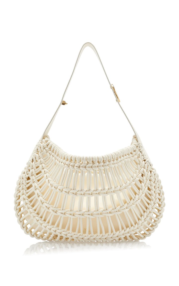 VALENTINO GARAVANI ALLKNOTS WOVEN LEATHER BAG