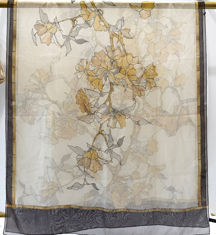 VALENTINO GARAVANI FLORAL PRINT SILK SCARF