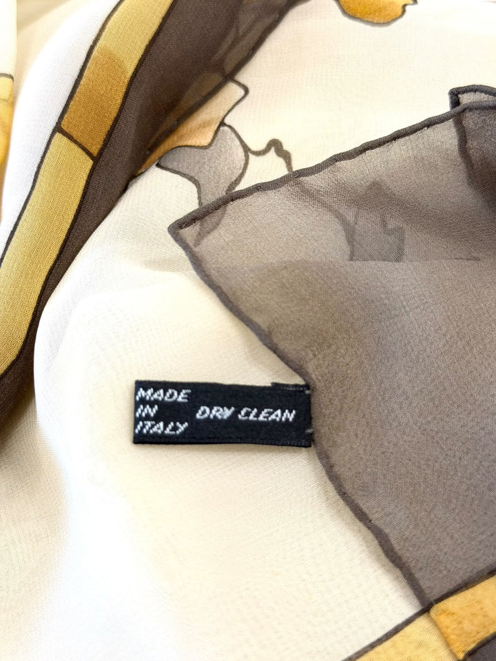 VALENTINO GARAVANI FLORAL PRINT SILK SCARF