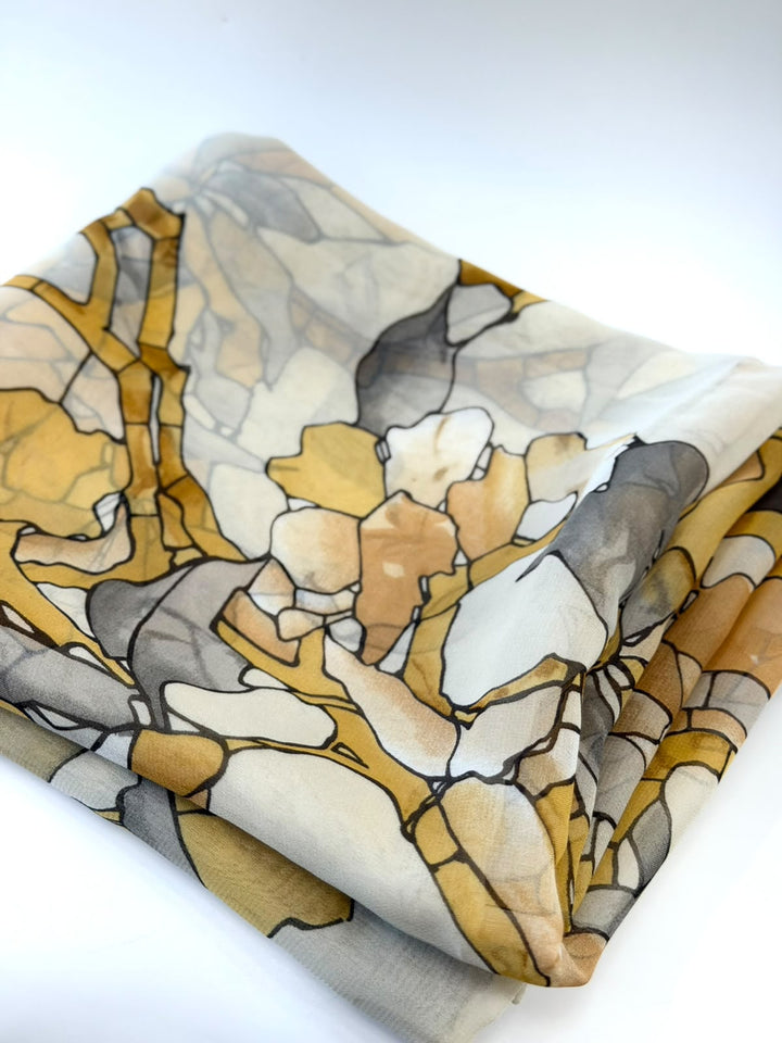VALENTINO GARAVANI FLORAL PRINT SILK SCARF