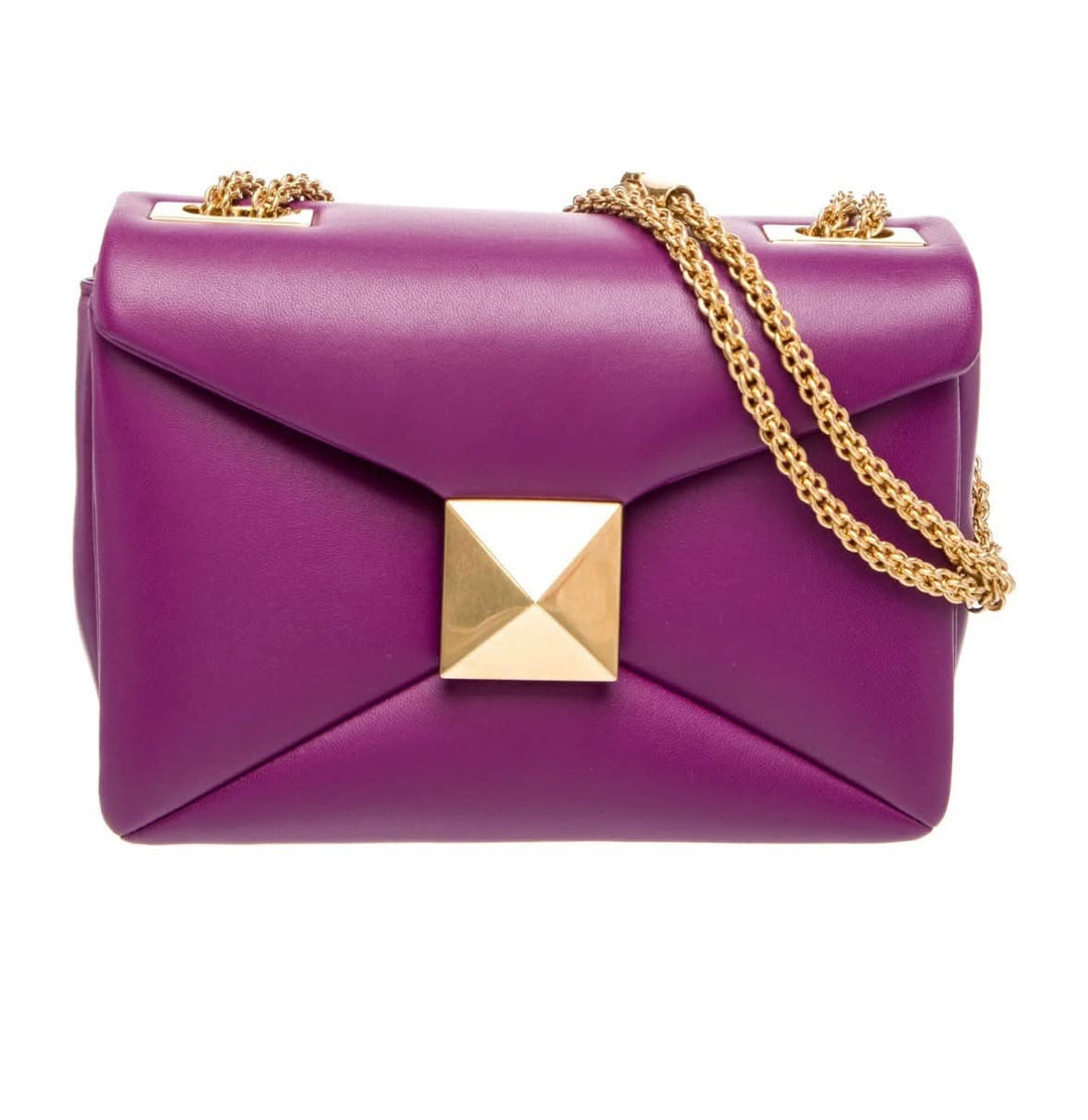 VALENTINO NAPPA LEATHER ROMAN ONE STUD SMALL SHOULDER BAG