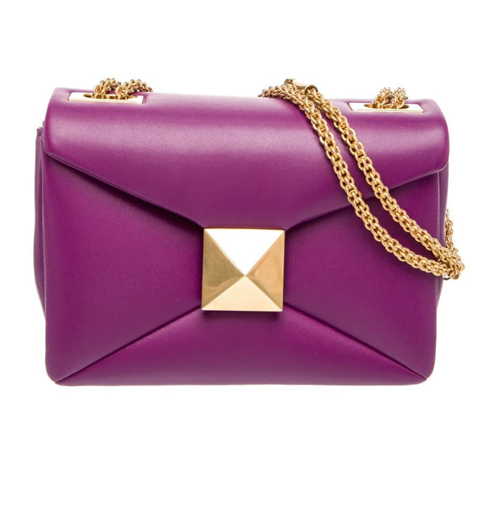 VALENTINO NAPPA LEATHER ROMAN ONE STUD SMALL SHOULDER BAG