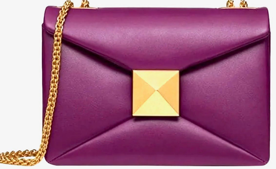 VALENTINO NAPPA LEATHER ROMAN ONE STUD SMALL SHOULDER BAG