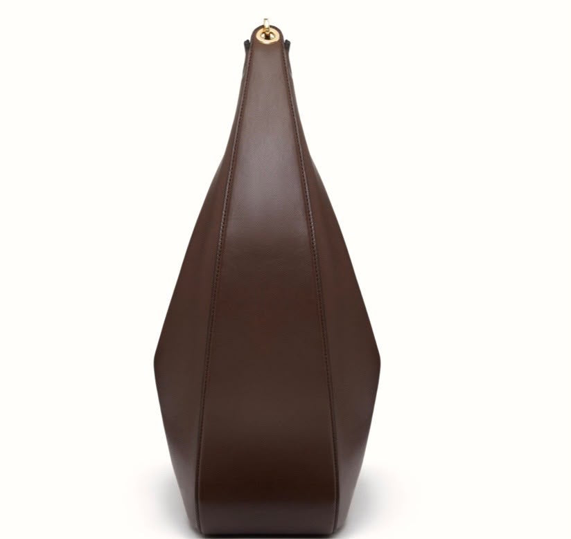 VALENTINO GARAVANI LARGE VLOGO MOON LEATHER HOBO BAG