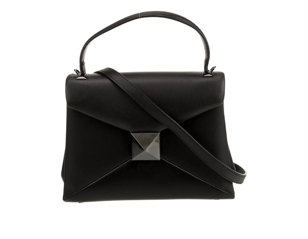 VALENTINO GARAVANI ONE STUD SMALL LAMBSKIN LEATHER SHOULDER BAG