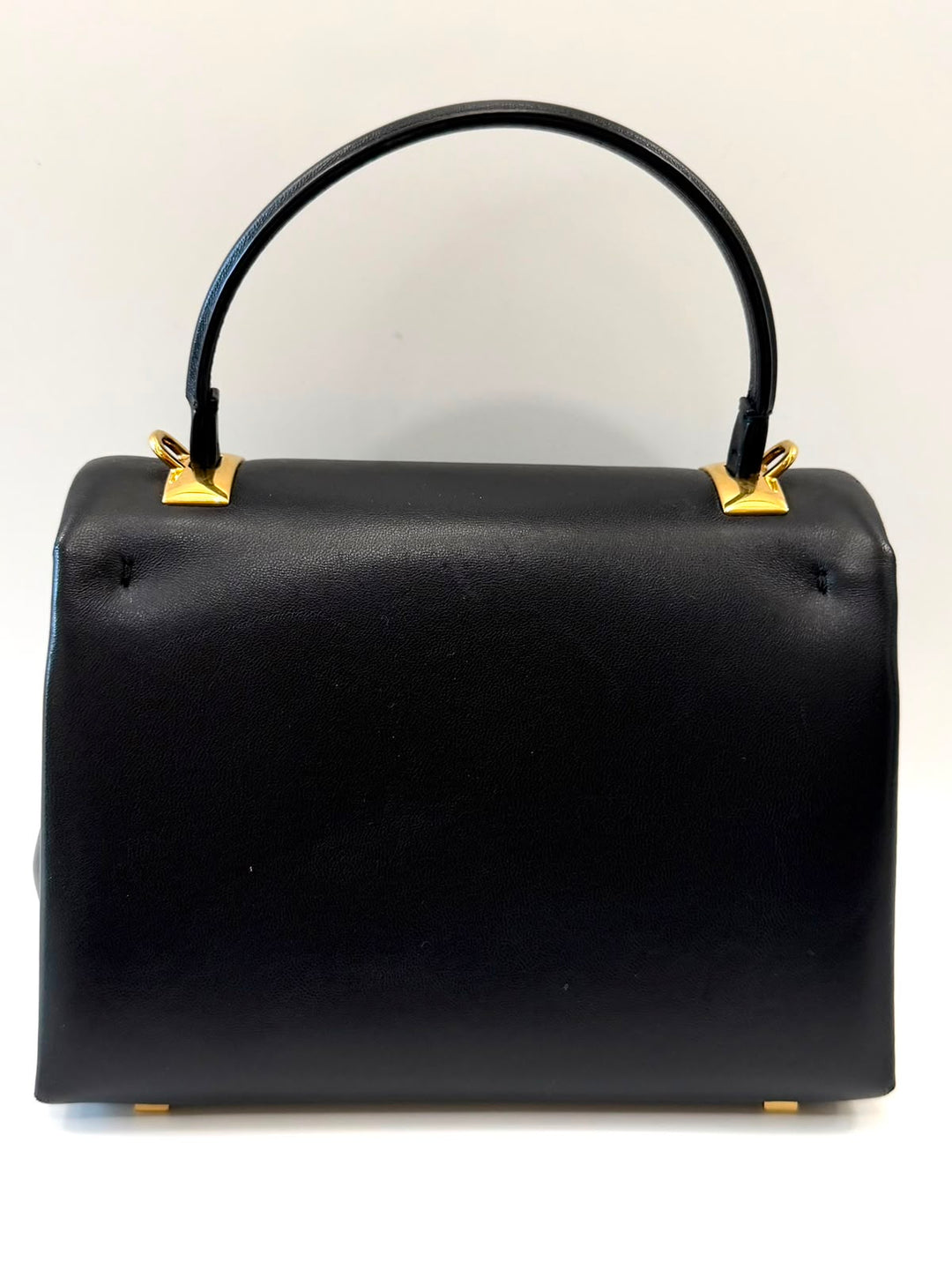 VALENTINO SMALL ROMAN ONE STUD NAPPA LEATHER FLAP BAG